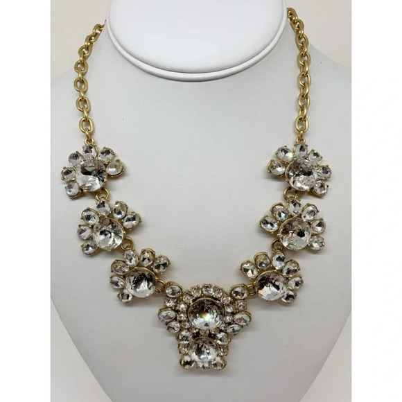 J. Crew Crystal Cluster Necklace - Picture 1 of 3
